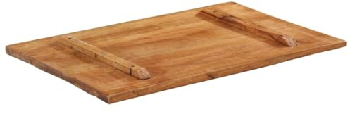 HEFZGDB Tischplatte Rechteckig 60x90 cm 25-27 mm Altholz Massiv Küchentisch Arbeitsplatte Küchenarbeitsplatte Schreibtische für Konferenzraum Küche Studienraum Büro