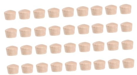 HOMSFOU 3 Sätze Schraubenlochstopfen Stecker Mit Flachkopf Stecker Für Möbelbeschläge Kopfstopfen Aus Hartholz Holzstange Holzknopf Rundkopfstecker Holzstecker Hölzern Beige 300 Stück * 3