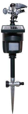 Motion Activated Sprinkler with Solar Panels Deter Animal Cat, Birds, Dogs Repellent Outdoor Lawn Motion Sensor Water Sprinkler for Garden