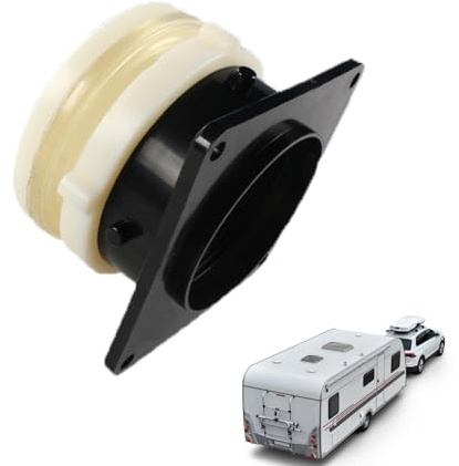 Valvole fognarie – Flangia a rubinetto, tappo del cancello di scarico | Valvola di ricambio per serbatoio di scarico, rimorchio, barca, roulotte, presa sanitaria, di acqua nera