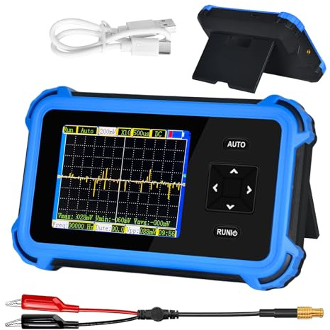 Handheld Oszilloskop für Einsteiger | AIOMEST Tragbares Mini Oszilloskop mit 1MHz Bandbreite & 8,33MS/s Abtastrate | ±400V Messbereich (800Vpp X10) | Für Kfz-Diagnose Elektronikbastler Schülerlabor​