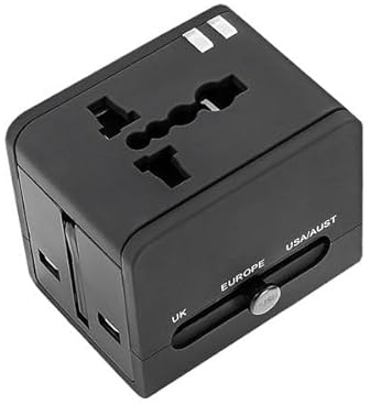 Adattatore da Viaggio Universale – Presa All-in-One con USB & Tipo-C – Caricatore Internazionale per UK, EU, US, AU – Accessorio per Telefono, Laptop & Tablet – Certificato CE & RoHS