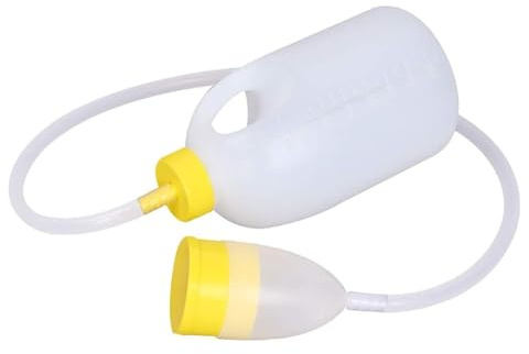 Urinario masculino de 1700 ml, orinal for adultos con tapa, botella orina portátil pacientes parálisis en cama, urinario recolector