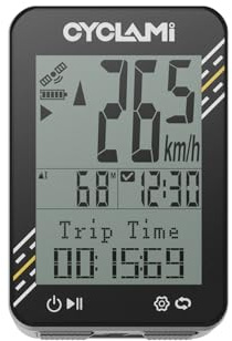 CYCLAMI Bike Computer Wireless - GPS Cycling Speedometer and Odometer,2.4 Sun-Readable Screen, 50g Ultra-Light, 20+ Hour Battery, IPX7 Waterproof Bicycle GPS for Road/MTB Accessories