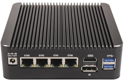 Micro Firewall Appliance, Mini PC, PFSense, Mikrotik, OPNsense, VPN, Router PC, N100 N150, RS34, 4 x 2.5GbE I226-V LAN, HDMI, DP, SIM Slot, Console, Type-C, 0 RAM, 0 Storage, Barebone No System