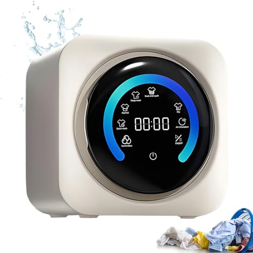 Mini lavadora y secadora portátil 2 en 1, lavadora de pared totalmente automática de 3,5 L con tambor frontal, ideal para ropa pequeña, ropa interior y calcetines WallMount