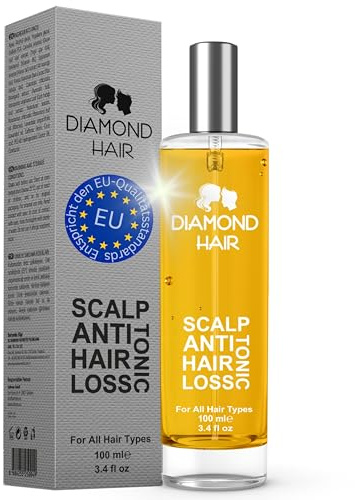 Diamond Hair Scalp Spray tonique anti-perte de cheveux 100 ml – Soin des cheveux à l'huile de romarin pour hommes et femmes, alternative Minoxidil, unisexe, pour adultes, pour démangeaisons, cuir