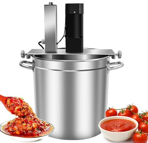 SULQING Mezcladora Eléctrica Industrial para Mermeladas/Salsas/Rellenos (30l/35l/40l/45l/50l/60l/70l)︱Licuadora Automática para Mermelada︱Compatibilidad Multi-Calefacción︱Control Velocidad Ajustable