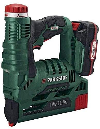 Parkside Pistolet à clous ou agrafes sans fil - Agrafeuse-cloueuse électrique - 20 V