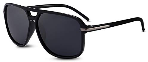 LumiSyne Herren Polarisiert Fahren Sonnenbrille Ultra Leicht Doppelte Brücke Quadratische Sonnenbrille UV 400 Schutz Sport im Freien Brillen Geschenkbox