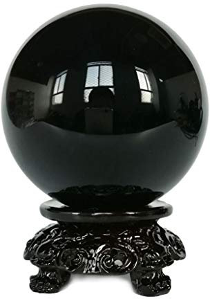 caihuashopping Fotokugel Natürliche Obsidian Crystal Ball Büro Auspicious Kugel Feng Shui-Ball Hochwertige poliert Stein Auspicious Geschenk-Dekoration Glaskugel Fotografie (Size : 9cm)