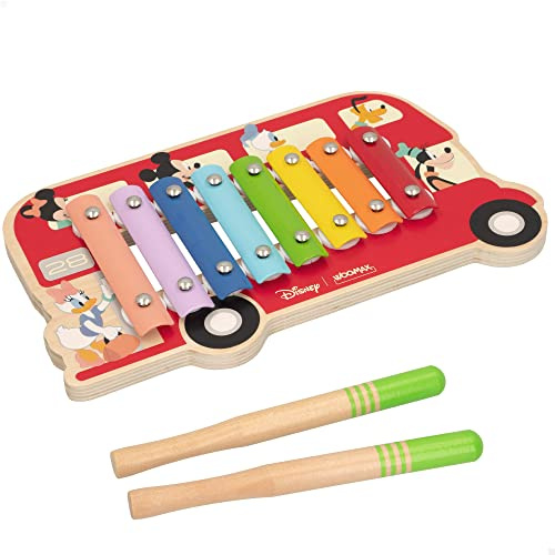 WOOMAX Disney Xylophon Bus aus Holz von Micky