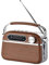 Halterrego - Radio de Onda Grande con Aspecto de Madera, Am/FM/SW - Lector USB/Tarjeta Micro SD (Enchufe o batería no Incluido)