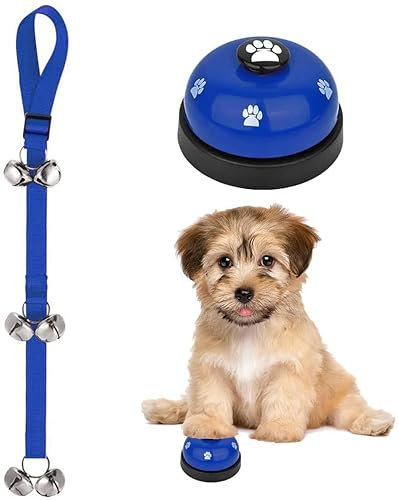 Hundeglocke, 2 Stück Türglocken für Hundetöpfchentraining, Türklingel zum Klingeln, um nach draußen zu gehen, mit klarem Klang, rutschfeste Gummiunterseite, Haustier-Kommunikationswerkzeug für kleine,