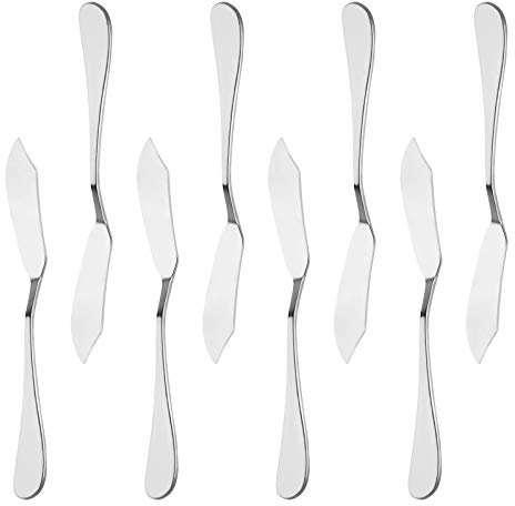 KINMINGZHU 8pcs Stainless Steel Butter Knife, Cheese/Butter Spreaders, Breakfast Spreads Knives,Cheese and Condiments