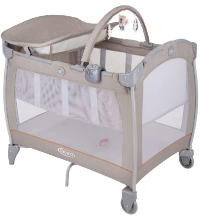 Graco Contour Electra Lit de Voyage léger avec Musique, Vibrations, veilleuse, Pliable et Sac de Transport Convient de la Naissance à Environ 3 Ans