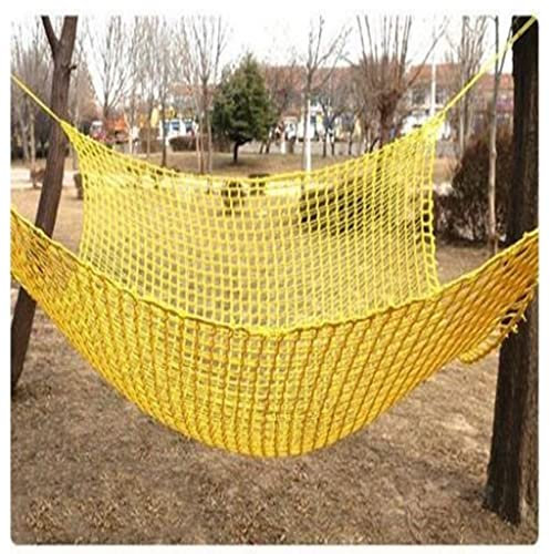 Filet Escalade Double Couche Interieur Parc Ecole Plein Air Escalier Cabane Arbres Aire de Jeux pour Enfants Net hamac Filet Double Filet à Grimper Enfant Aire de Jeux Jeu Exterieur (Color : Yellow,