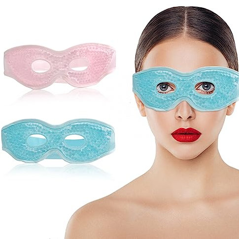 2 mascherine rinfrescanti per gli occhi, maschera rinfrescante per gli occhi, maschera rinfrescante per l'emicrania, occhiaie, mal di testa, occhi secchi, gonfi