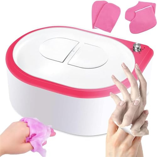 Máquina de Cera de Parafina, Calentador de Parafina de Temperatura Ajustable de 55-70 °C, Olla de Baño de Parafina de Gran Capacidad 2,7 Para El Cuidado de La Cera de Manos y Pies en El Spa,Pink