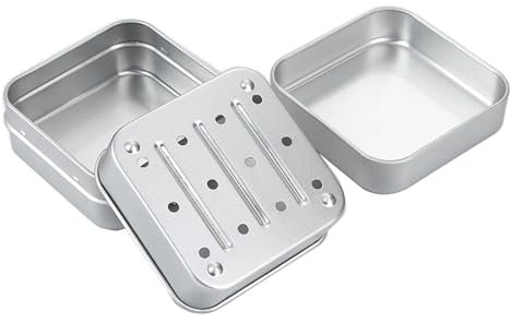 HNsdsvcd Boîte à savon en aluminium carrée de qualité pour protéger le savon de l'humidité, parfaite pour le camping, la salle de bain en plein air et les voyages
