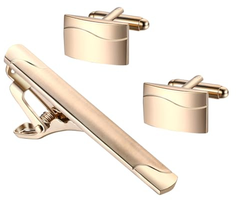 JewelryWe Slipsnål för män, 2,4 cm bred mässing polerad slipsklämma slipsnålar slipsklämma, guld silver, Für Erwachsene, rostfritt stål Metall Koppar, Ingen ädelsten