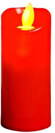 Rojo Velas Sin Llama De Llama - Llamas Led De Baile Para Decorar | Velas Sin Llama Con Llama Móvil Rojas | Velas LED Con Pilas Rojas | Velas Con Luces De Té LED Parpadeantes | Llamas LED Danzantes