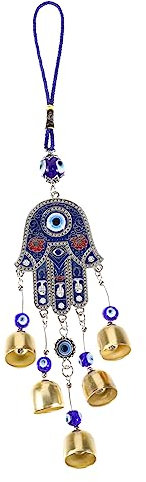 Parliky Cuelga Ojo Adorno Decorativo Vintage Forma De Palma para Jardín y Exterior Protección Mala Suerte para Balcones y Terrazas