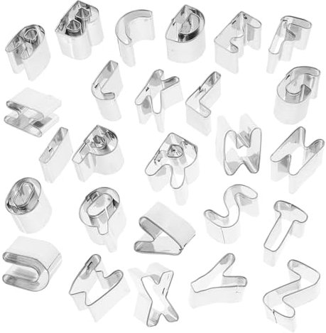 Emporte-pièces à Fondant Lettres Alphabet en Acier Inoxydable, 1 Set