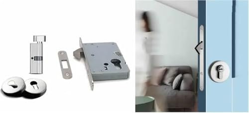 Pannello ovale con corpo di bloccaggio a gancio singolo in acciaio inossidabile, margine 50 mm, serratura for porta scorrevole invisibile Accessori for serratura for porta scorrevole 1 pezzo(Lock set)