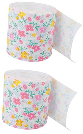 Ipetboom Carta Igienica Colorata Stampata Motivo Floreale, Rotolo Doppio Confezione, Tovaglioli Monouso Ecologici e Delicati Per Bagno e Tavolo, Forniture Per La Casa Multifunzionali
