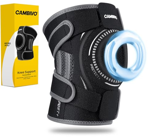 CAMBIVO Kniebandage Männer Damen mit seitlichen Stabilisatoren, Patella-Knieorthese bei Meniskusriss, Kniestütze zur Linderung von Knieschmerzen, Laufen, Basketball, Workouts