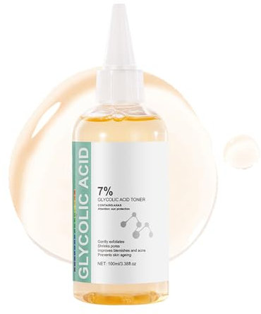 Glycolic Acid 7%, Glykolsäure Toner für Gesicht, Glykolsäure Gesichtspeeling & Feuchtigkeitspflege, Anti Aging Gesichtswasser für Hautpflege, Behandlung Von Akne & AusbrüChen, Toning Solution