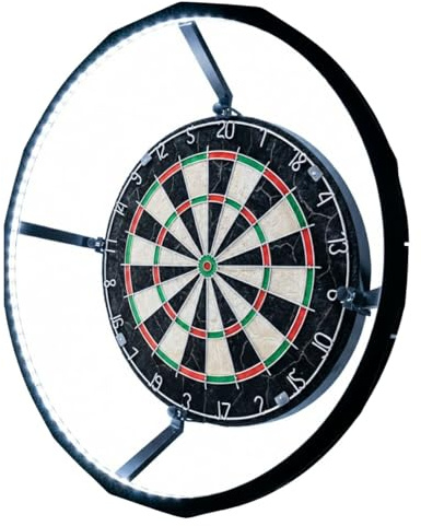 Yirinatek Dartscheibe Beleuchtung– Ultrahell 360° LED Lichtring für Sisal Dartboard – Schattenloser Runddesign mit einfacher Schnappmontage –Dartscheibe Licht für dunkle Spielzimmer und Clubs