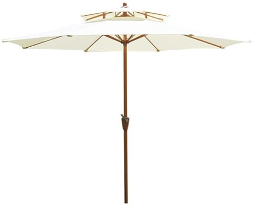 Parasol d'extérieur à Double Toit, Parasol de Table de marché, Protection UV imperméable, Parasol pour Piscine, Porche, Jardin, arrière-Cour