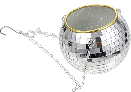 Hanging Planter with Hook Disco Ball Plant Basket - Unique Decorative Flower Pot for Indoor Plants Stylish Home Decor Ideal for Housewarming Gifts