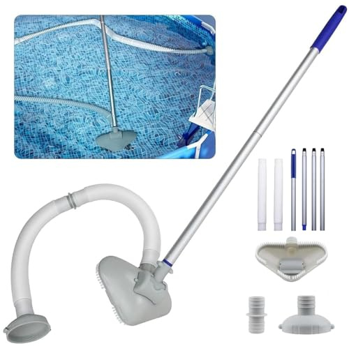 Limpiafondos para Piscinas, Aspirador para Sistema de Filtro de Arena, con Manguera de 3,1 m y Boquilla de Entrada, para spas, jacuzzis y Piscinas
