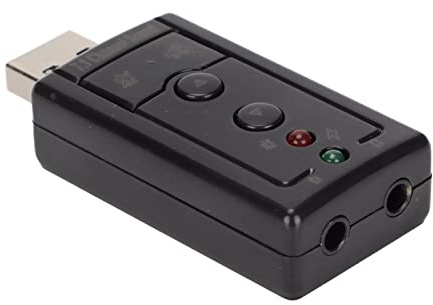 KIMISS USB 2. 7.1 Kanal -Soundkarte mit Mikrofonanschlüssen, Externer Verstärker der Virtuellen Soundkarte mit 3D -Soundeffekten Elektronik/Computer & Zubehör/Computer