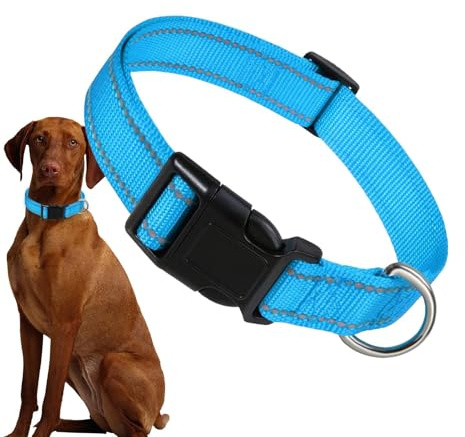 Justerbart valphalsband, hundhalsband i nylon,Reflekterande halskrage för husdjur | Justerbart hundhalsband med spänne i nylon, andas i, bekvämt för olika hundar