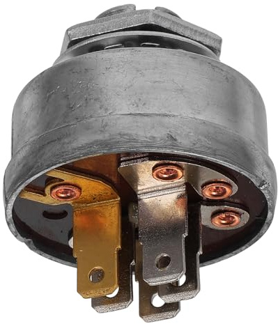 HYTROVE Interrupteur de Démarrage Clé pour Tondeuses Agricoles et Tracteurs, Cylindre de Contact, Compatible Tondeuses de Pelouse Électrique, Usage Extérieur