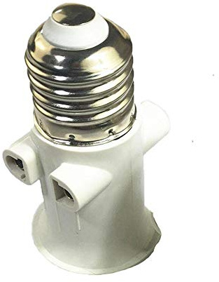 SGerste AC100-240V 4A PBT - Adaptador de Casquillo de Bombilla E27 a Prueba de Fuego con Enchufe Europeo 1 PCS