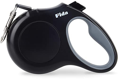 Fida Retractable Dog Leash, 16 ft Dog Walking Leash for Small Dogs up to 26 lbs, 360° Tangle Free, Black
