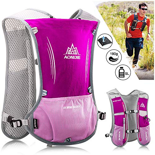 HINATAA Leichter Trinkrucksack zum Laufen, 5 l, 190 g, Laufweste für Damen und Herren, zum Radfahren, Laufen, Klettern, Wandern