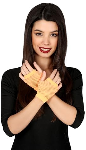Fiestas Guirca, S.L. Guantes de Rejilla Corto Naranja