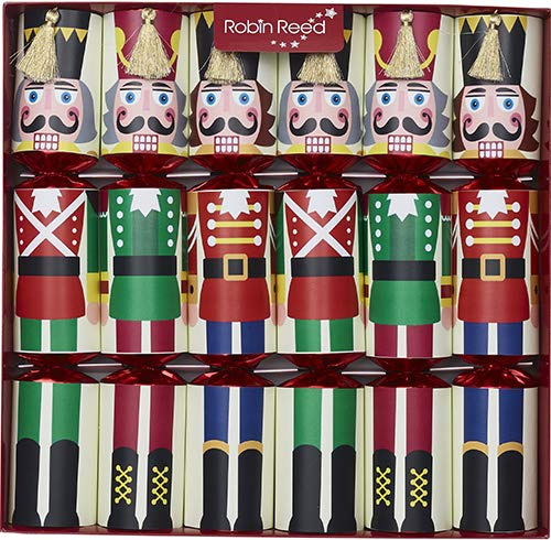 Robin Reed 6 x 13 (33cm) Racing NUTCRACKER Christmas Crackers - Handmade 72011