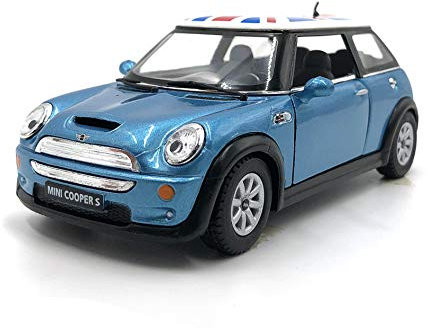 ICE TOYS Modellauto im Maßstab Mini Cooper S mit Flagge (Flag Azul)