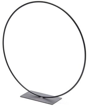 NaDeco Metallring mit Fuß Schwarz – Dekoring für Trockenblumen, DIY & Hochzeit – Drahtring zum Basteln in 25/30/40 cm – Metall Hoop für Tischdeko, Fensterdeko & Moderne WohnideenㅤØ 30 cm