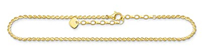 THOMAS SABO Fußkette Gold 925 Sterlingsilber, 750 Gelbgold Vergoldung