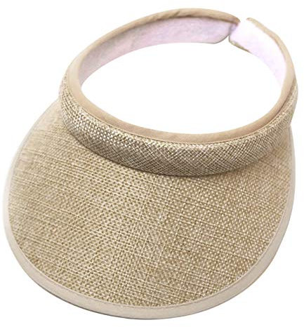 Unisex Visor Schirmmütze Sonnenvisor Sonnenschutz Sonnenhut Strandvisor Herren Damenvisor Baseball Kappe Visor Cap Baseball Golf Cap Sonnenblenden Sommerhut mit großer Krempe (Khaki, One Size)