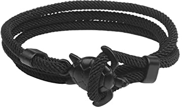 Yowablo Mode Armband Schildkröte Nautisches Armband Herren Damen Charm Seeseil Kette Regenschirm Seil Armband Herrentasche Metallhaken Armbänder Jungen Mitgebsel