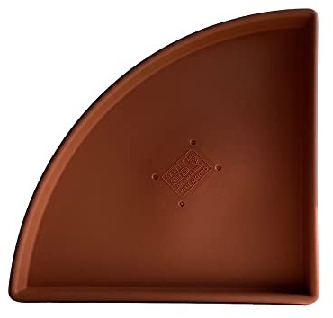 GARDENITALIA Garden Italia Vasi Sottovaso Angolare in Resina LRT 45 cm. Interno 45 x 45 in Resina Colore Terracotta Made in Italy per Esterni - infrangibile - Resistente al Gelo